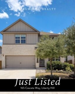 Just Listed! 

Welcome to 165 Cascata Way in Liberty Hill! This 4 bedroom, 2.5 bathroom home has 2,669 square feet, a dedicated office, two living spaces, and so much flexibility throughout.

The main level is bright and open with a spacious kitchen, large center island, walk-in pantry, and plenty of room to gather. The primary suite is also downstairs, while upstairs you’ll find 3 additional bedrooms, a full bath, and a roomy loft that can be used as a second living space, playroom, game room, or whatever fits your needs best.

Out back, there’s a covered patio and fenced yard ready for relaxing, playing, or entertaining!

165 Cascata Way, Liberty Hill 4 bed | 2.5 bath | 2,669 sf Listed at $460,000
.
.
#texasrealestate #homeforsale #libertyhill #santaritaranch