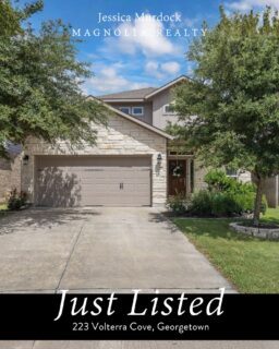 Just Listed!

Welcome to 223 Volterra Cove in the highly sought-after Rancho Sienna community! This thoughtfully designed home offers a main-floor primary suite, a versatile flex space at the front of the home, and an open-concept living area filled with natural light. Upstairs, you’ll find three additional bedrooms, a Jack-and-Jill bathroom, and a spacious loft that provides the perfect second living area, game room, or media space.

The bright kitchen opens seamlessly to the living room, creating an ideal space for gathering and entertaining. Outside, enjoy a covered patio and spacious backyard with a peaceful tree-lined backdrop.

📍223 Volterra Cove, Georgetown, TX 4 Bedrooms | 2.5 Bathrooms | 2,598 Sq Ft
Cul-de-sac lot in Rancho Sienna

If you’ve been searching for a home with flexible living spaces, room to grow, and access to incredible community amenities, this one deserves a spot on your must-see list.
.
:
#texasrealestate #homeforsale #libertyhill #georgetown