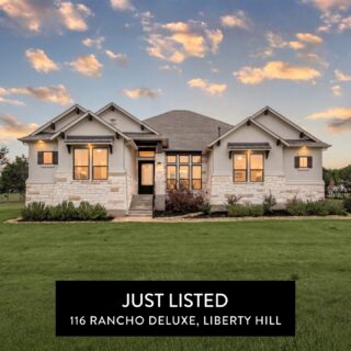 JUST LISTED in Liberty Hill! 
 116 Rancho Deluxe is the kind of property buyers dream about with 4 true bedrooms, a private study, flex room, resort-style pool + spa, and an incredible 6-car garage setup.

The detached garage is a standout with extra-deep bays, room for trailer or boat storage, and an additional 600 sq ft upstairs ready for future guest quarters, a gym, office, or media space. Inside, the home is just as impressive with soaring ceilings, a stunning chef’s kitchen, beautiful natural light, and peaceful views of the backyard oasis.

If you’ve been looking for space, luxury finishes, and the ultimate setup for entertaining, hobbies, or storing all the toys, this Liberty Hill beauty is a must-see.

📍 116 Rancho Deluxe, Liberty Hill
 Message me for a private showing, and more details!
.
.
#libertyhill #homeforsale #texasrealestate
