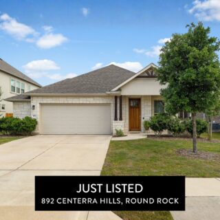 Welcome to easy living in one of Round Rock’s most convenient locations! This beautiful single-story home offers a bright open layout, 3 bedrooms, 2 bathrooms, and a spacious split floor plan that makes everyday living feel effortless.

You’ll love the kitchen with rich dark cabinetry, granite countertops, stainless steel appliances, and a large center island that opens right into the living and dining spaces, perfect for hosting or simply enjoying cozy nights at home. The covered back patio, spacious fenced yard, and extra garage storage space make this one just as functional as it is inviting.

And the location is hard to beat… just minutes from Kalahari Resort, Dell Diamond, Old Settlers Park, shopping, dining, and quick access to TX-130 + I-35.

🏡 Come see it this weekend!
Open House Saturday, Apr 18 | 10:00 AM–12:00 PM
Open House Sunday, Apr 19 | 11:00 AM–1:00 PM

892 Centerra Hills Cir, Round Rock
Listed at $355,000

If you’ve been looking for a move-in ready Round Rock home in a great location, this is your chance to see it in person!
.
.
#openhouse #homeforsale #roundrock #texasrealestate