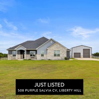 JUST LISTED in Liberty Hill!

Welcome to 508 Purple Salvia Cove in Mesa Vista Ranch, where luxury, space, and functionality come together beautifully.

This stunning home offers everything buyers are looking for: wide-open Hill Country views, a bright open layout, soaring ceilings, a gorgeous kitchen, and a private primary suite that feels like a retreat.

Step outside and it gets even better with a custom 16’ x 30’ pool featuring a tanning ledge, waterfall, and incredible covered outdoor living space made for entertaining, relaxing, and enjoying those Texas sunsets.

Need extra space? The 30’ x 40’ detached metal shop is a dream setup with room for hobbies, storage, projects, and even a 37-foot RV with pull-through access.
If you’ve been looking for the perfect mix of luxury living and practical space in Liberty Hill, this one is a must-see.

🏡 Open House This Saturday, April 11 ⏰ 2:00 PM - 4:00 PM 📍 508 Purple Salvia Cove, Liberty Hill

Come tour this incredible Mesa Vista property in person and see why this backyard, shop, and layout truly stand out.
.
.
#libertyhill #homeforsale #texasrealestate
