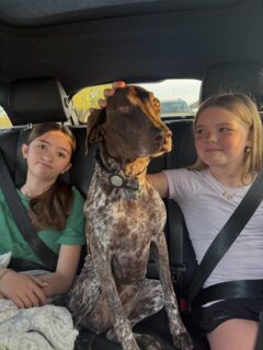 Car rides to school with these 3 girls are my favorite. Even when one of them is a total grouch.