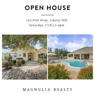 Open House Weekend!
If you’ve been thinking about making a move, this is the perfect opportunity to tour some incredible homes!

Saturday
📍 124 Polo Pony, Liberty Hill | 2:00–4:00 PM

Sunday
📍 165 Silverado Dr, Georgetown | 1:00–4:00 PM
📍 109 Houston Loop, Liberty Hill | 1:00–3:00 PM

Stop by, explore these beautiful homes, and say hello! We’d love to see you this weekend.
.
.
#texasrealestate #openhouse