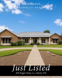 JUST LISTED | 201 Eagle Valley Lane | Liberty Hill, TX 

Texas Hill Country charm meets luxury living in this stunning Rio Ancho home! Nestled on a beautifully landscaped 0.78-acre homesite, this exceptional single-story home offers 4 bedrooms, 3.5 bathrooms, a dedicated office, and over 3,100 square feet of thoughtfully designed living space.

From the soaring beamed ceilings and floor-to-ceiling stone fireplace to the chef’s kitchen with double ovens, gas cooktop, wine refrigerator, and oversized island, every detail was designed for comfortable living and effortless entertaining.

Step outside to your incredible covered patio featuring a stone fireplace, built-in outdoor kitchen, and plenty of room to relax while enjoying the peaceful Hill Country setting.

If you’ve been searching for timeless Texas style, spacious living, and an incredible place to call home, this one is a must-see!

201 Eagle Valley Lane | Liberty Hill Listed at $799,000

Jessica Murdock 
(512) 744 8322 
.
.
#libertyhill #homeforsale #texasrealestate